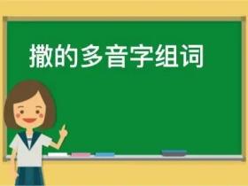 多音字撒组词有哪些   “撒”不同读音的不同读法