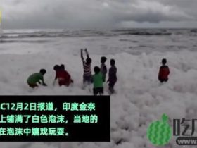 【可怕】印度毒泡沫海滩?