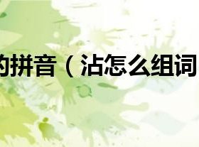 沾字怎么组词:“沾染”“沾光”······