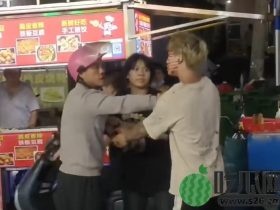 街上就打起来了,一个出鼻血一个打花脸