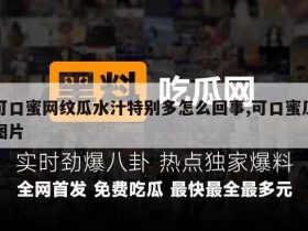 可口蜜网纹瓜水汁特别多怎么回事,可口蜜瓜图片