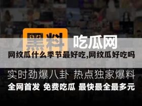 网纹瓜什么季节最好吃,网纹瓜好吃吗