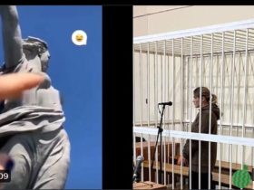 俄罗斯女网红“隔空挠雕像巨乳”,被判处10个月劳教