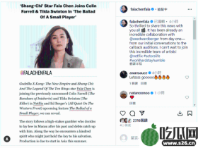 陈法拉担正拍好莱坞电影,将与金球影帝奥斯卡导演合作