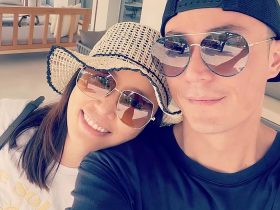 林心如吃瓜黑料躺下全身无半点肥肉，一双长腿沾满沙子